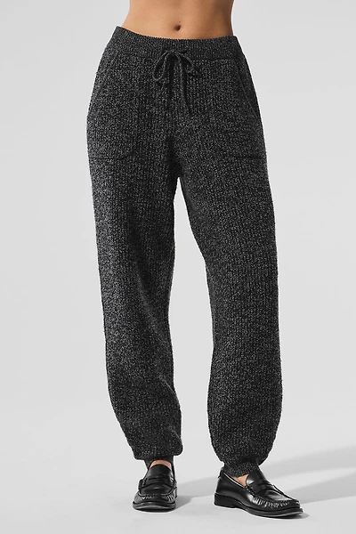 Marl Sweater Pant - Black