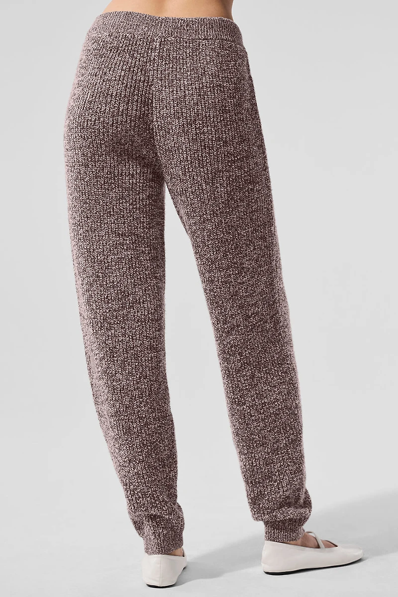 Marl Sweater Pant - Mushroom