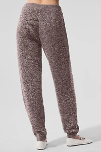 Marl Sweater Pant - Mushroom