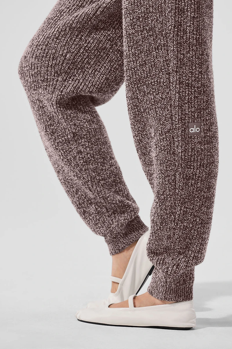 Marl Sweater Pant - Mushroom