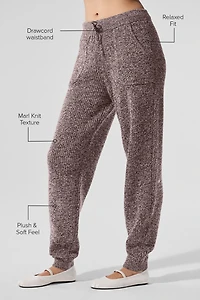 Marl Sweater Pant - Mushroom