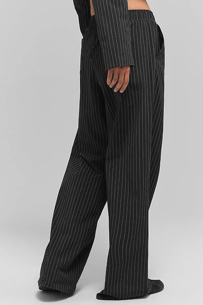 Pinstripe Daylight Boxer Pant (Long) - Black/Titanium