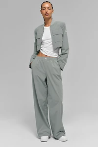 Pinstripe Daylight Boxer Pant (Long) - Lunar Grey/White