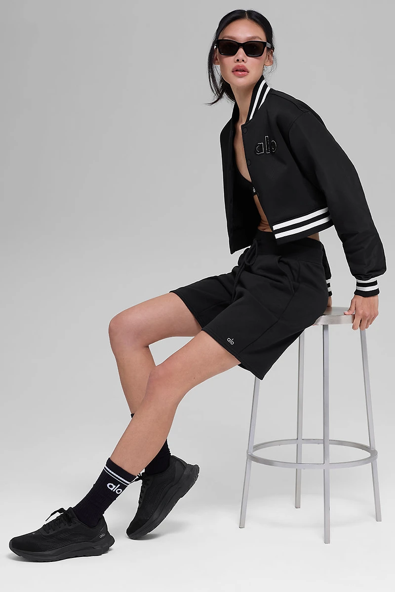High-Waist Easy Sweat Short - Black