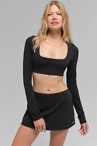 ALO Softsculpt Precision Mini Skirt - Black