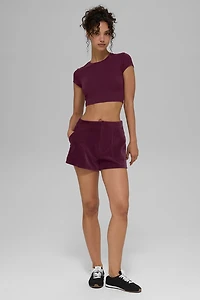 Micro Corduroy On Duty Short - Burgundy