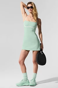 Airbrush Streamlined Dress - Spearmint/White
