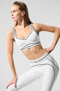 Airbrush Heart Throb Bra - White/Black