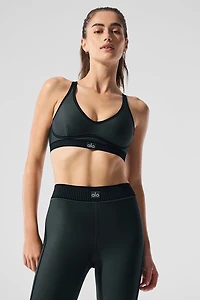 Airlift Line Up Bra - Charcoal Green