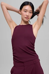 Ribbed En Pointe Tank - Burgundy