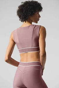 Airlift Alignment Bra - Smoky Quartz/White