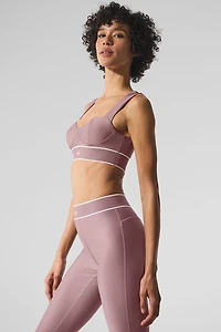 Airlift Alignment Bra - Smoky Quartz/White