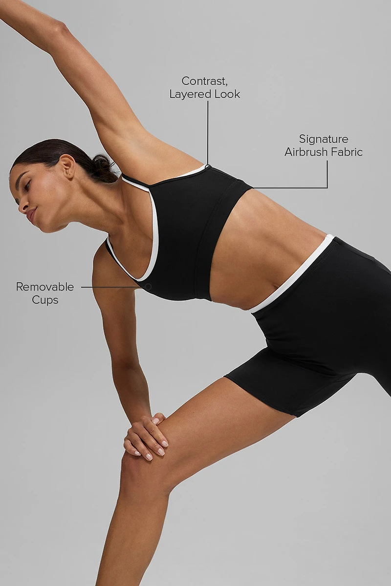 Airbrush Double Up Bra - Black/White