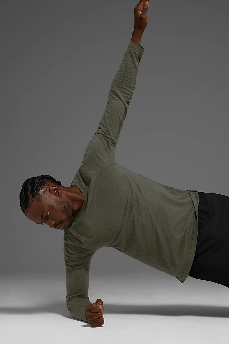 Triumph Long Sleeve Tee - Stealth Green