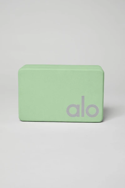 Uplifting Yoga Block - Honeydew/Silver
