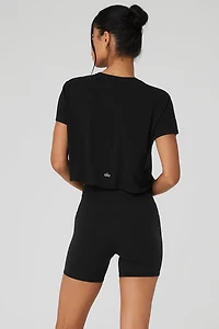 Cropped All Day Short Sleeve - Black