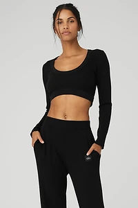 Seamless Ribbed Cropped Serene Long Sleeve