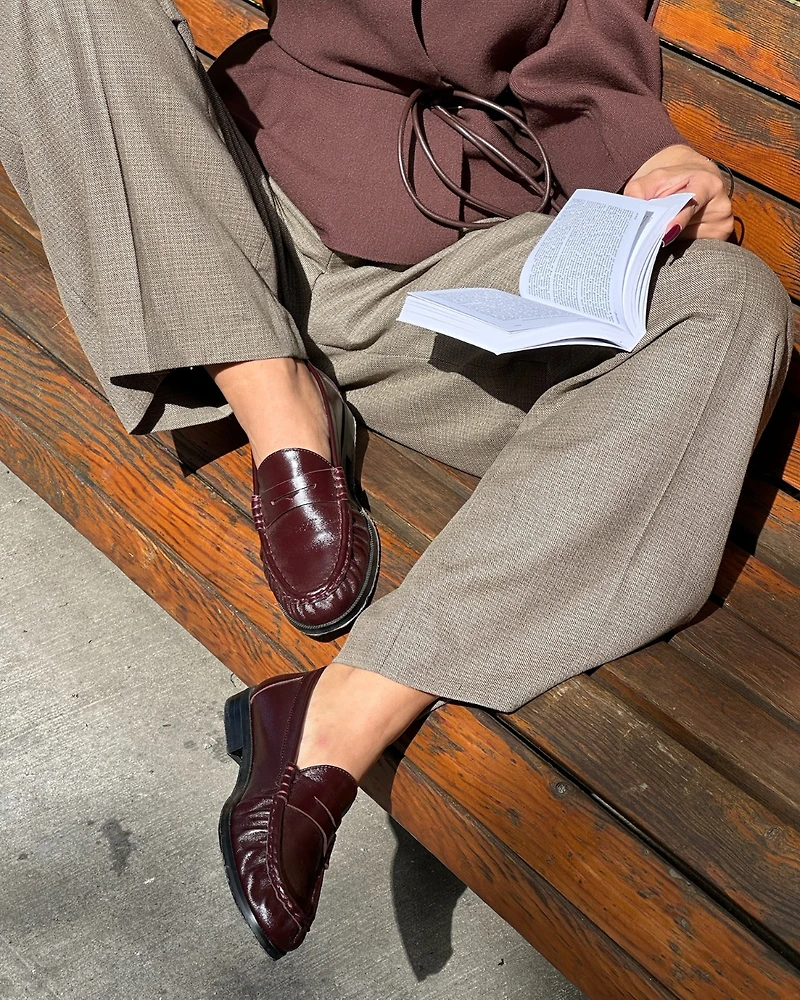 Luchino Burgundy Leather
