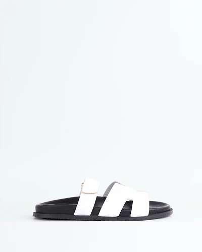 Gustave White Leather