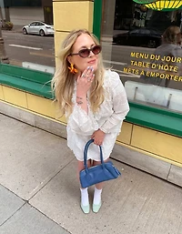 Evanna Blue Leather