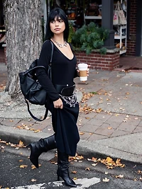 Davila Black Leather