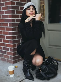 Davila Black Leather