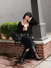 Davila Black Leather