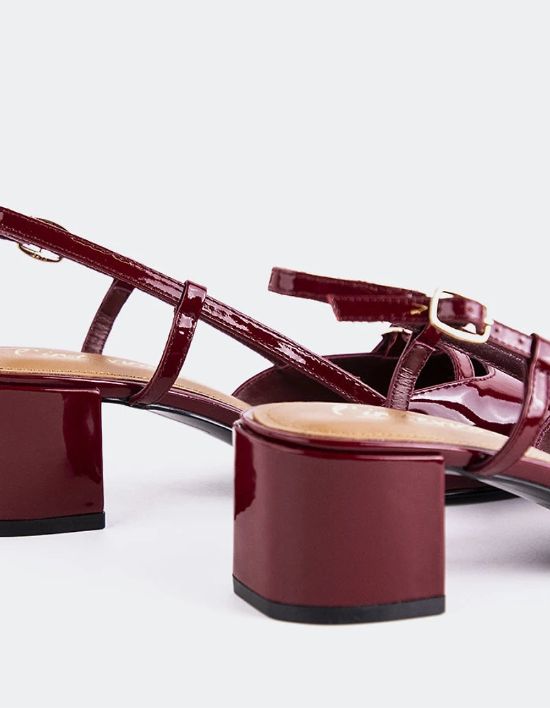 Bellina Burgundy Patent