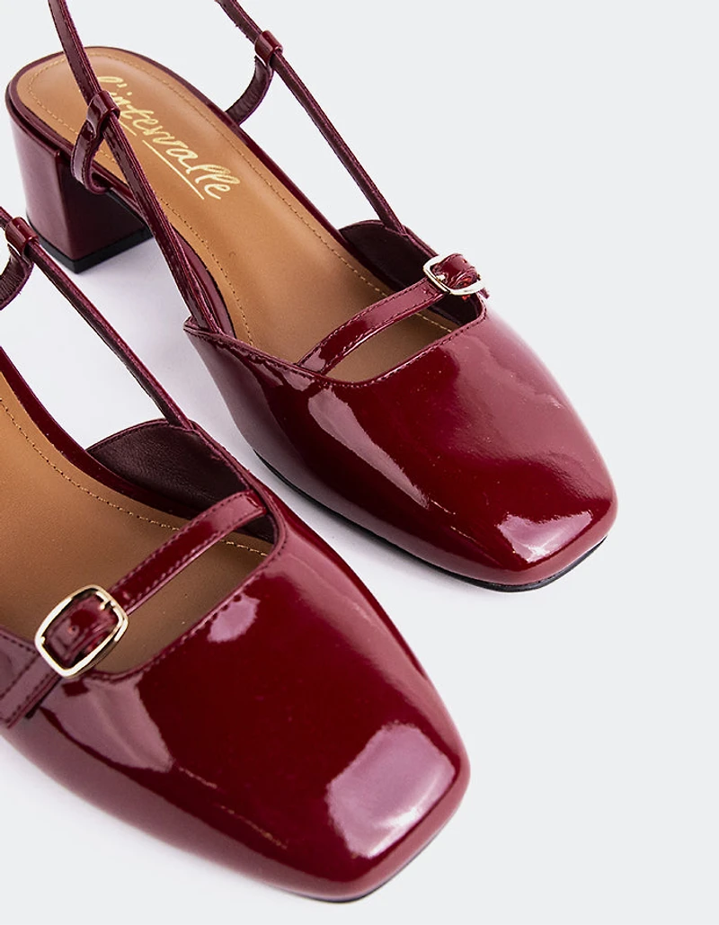 Bellina Burgundy Patent