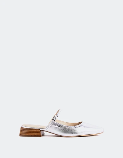 Calantha Silver Leather