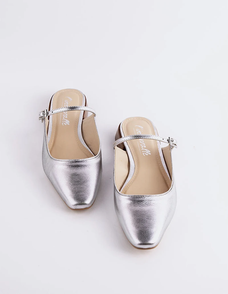 Calantha Silver Leather
