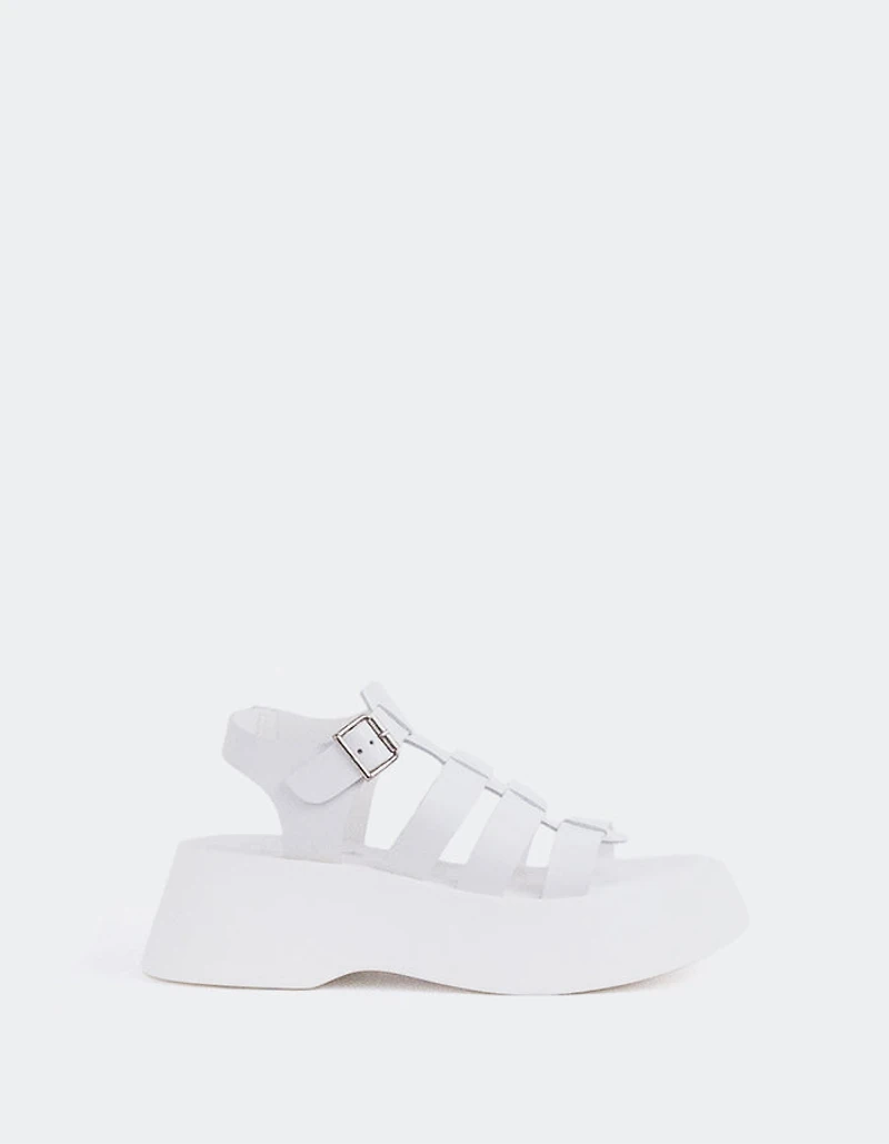 Confident White Leather