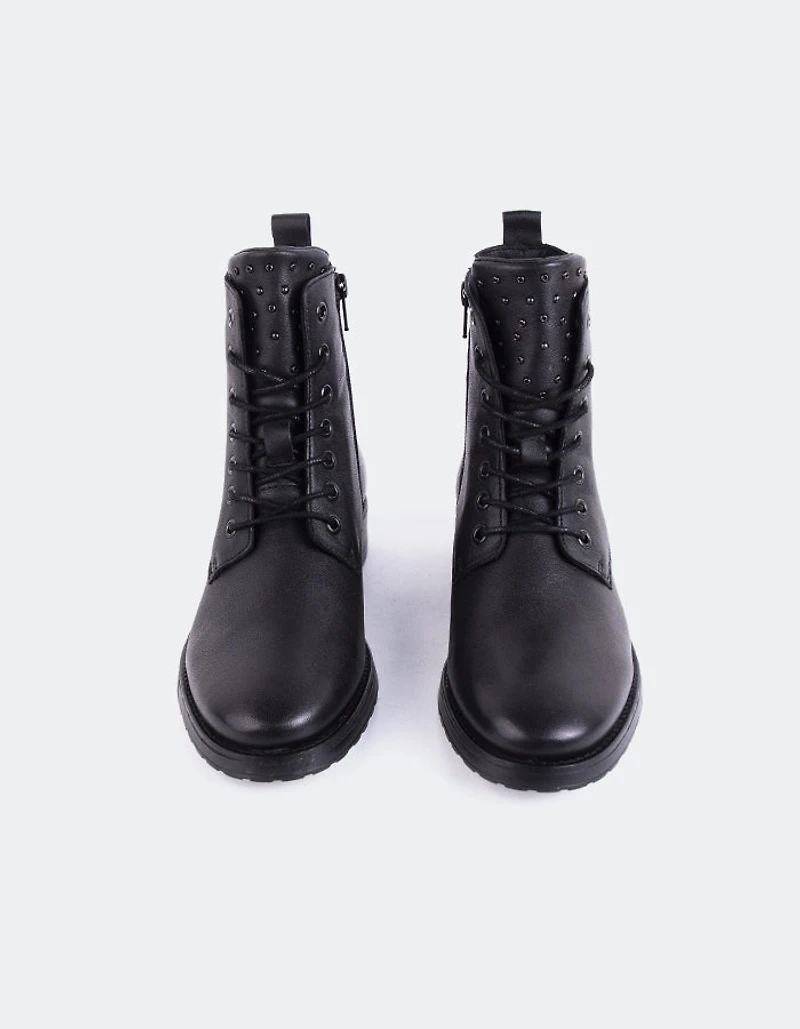 Daiki Black Leather