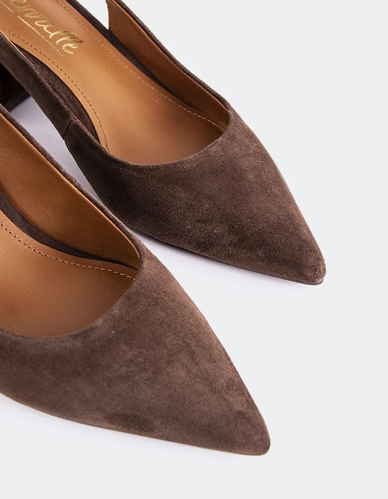 Dalida Brown Suede