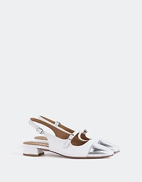 Dolly White/Silver Leather