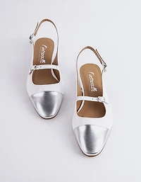 Dolly White/Silver Leather