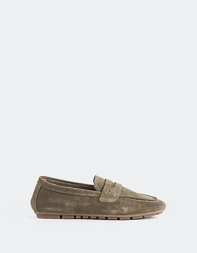 Ezzie Khaki Suede