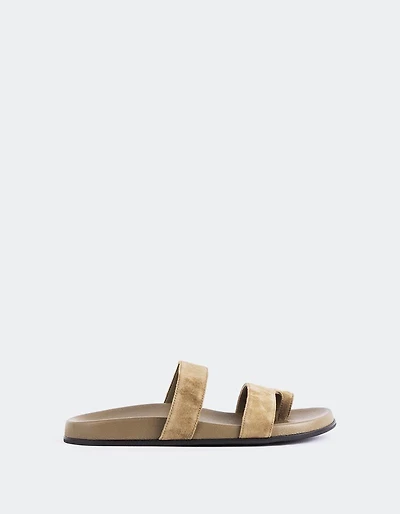 Fairlee Khaki Suede