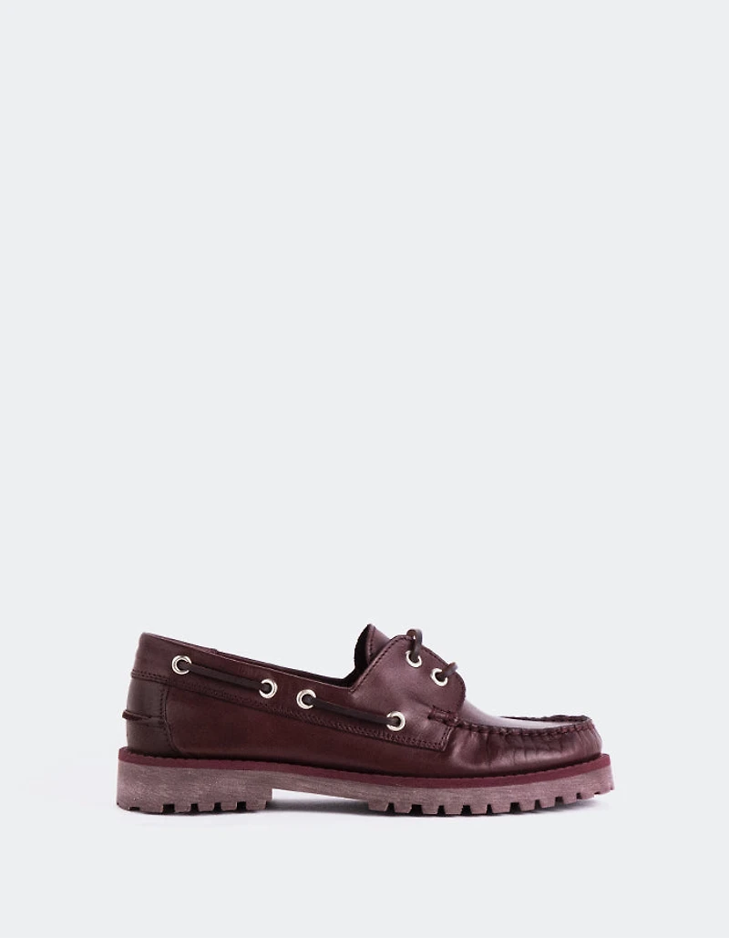 Gaia Burgundy Leather