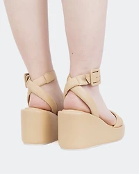 Geralda, Camel Leather/Cuir Chameau