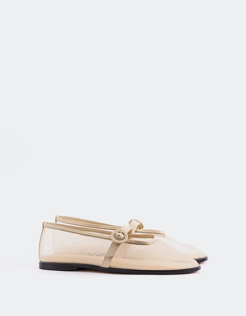 Glint Off White Mesh