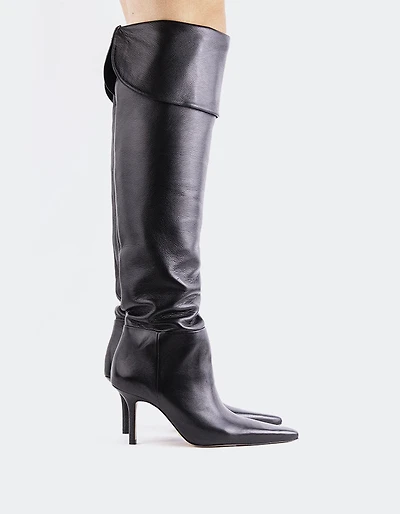 Hazley Black Leather