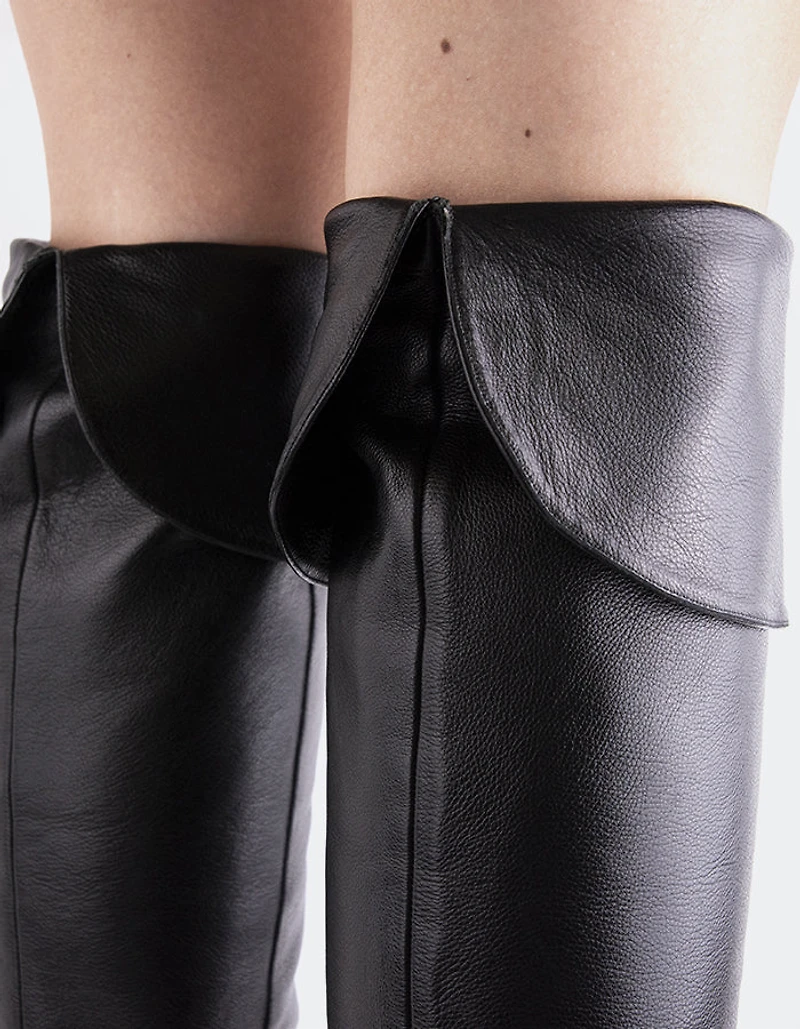 Hazley Black Leather