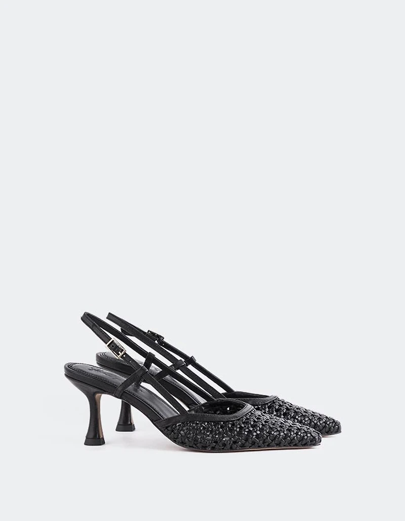 Jia Black Leather