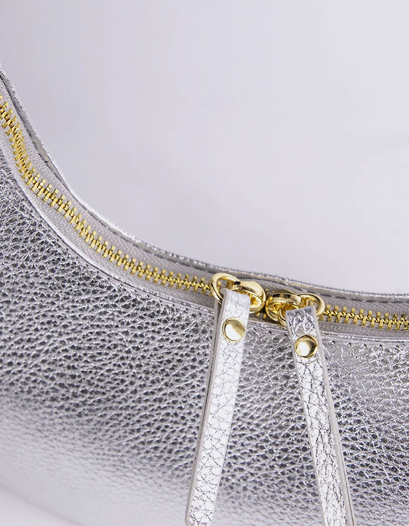 Josette Silver Metal Leather