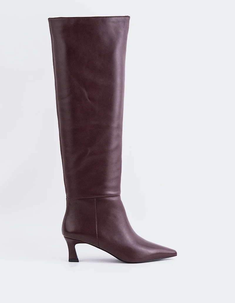 Lorenzie Burgundy Leather