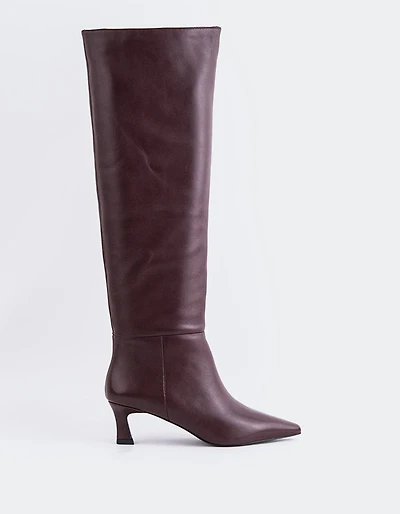 Lorenzie Burgundy Leather