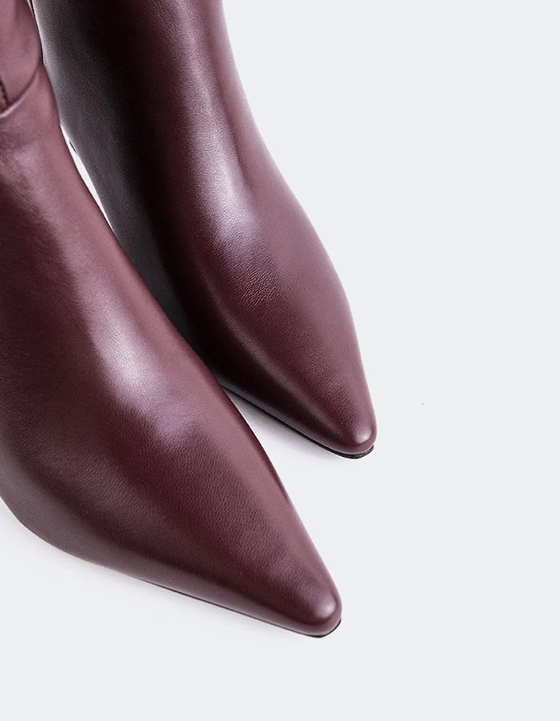 Lorenzie Burgundy Leather