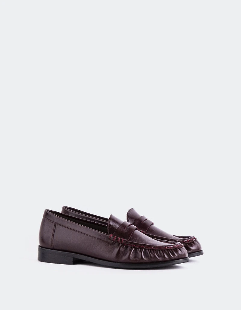 Luchino Burgundy Leather