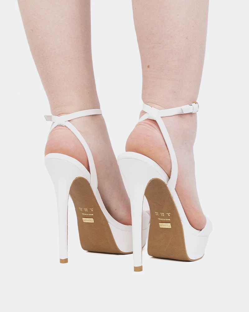 Morena White Leather